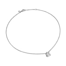 Load image into Gallery viewer, Cable Wrap Necklace in Sterling Silver with Crystal and Diamonds, 12.5mm