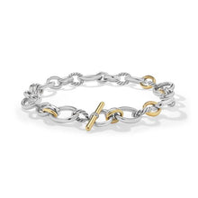 Load image into Gallery viewer, DY Mercer Necklace in Sterling Silver with 18K Yellow Gold and Pave Diamonds
