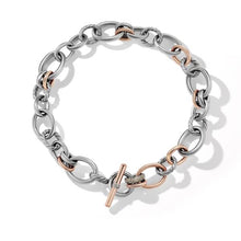 Load image into Gallery viewer, DY Mercer Melange Necklace in Sterling Silver with 18K Rose Gold and Pave Diamonds