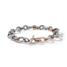 Load image into Gallery viewer, DY Mercer Melange Necklace in Sterling Silver with 18K Rose Gold and Pave Diamonds