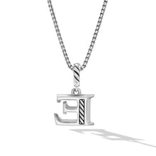 Load image into Gallery viewer, Pave Initial Pendant Necklace in Sterling Silver with Diamond E