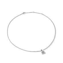 Load image into Gallery viewer, Pave Initial Pendant Necklace in Sterling Silver with Diamond S