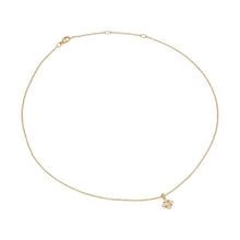 Load image into Gallery viewer, Petite Modern Renaissance Pyramid Pendant Necklace in 18K Yellow Gold with Diamonds, 8.1mm