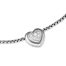 Load image into Gallery viewer, Puffy Heart Pendant Necklace in Sterling Silver with Diamonds, 7.8mm
