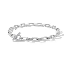Load image into Gallery viewer, DY Madison Toggle Chain Necklace in Sterling Silver with Diamonds 11mm