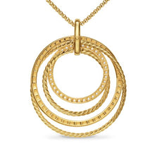 Load image into Gallery viewer, Crossover Trio Pendant Necklace in 18K Yellow Gold with Diamonds, 39.5mm