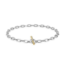 Load image into Gallery viewer, DY Madison Toggle Chain Necklace in Sterling Silver with 18K Yellow Gold