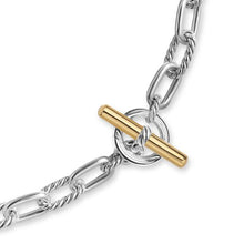Load image into Gallery viewer, DY Madison Toggle Chain Necklace in Sterling Silver with 18K Yellow Gold