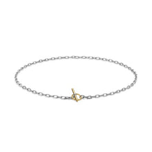 Load image into Gallery viewer, DY Madison Toggle Chain Necklace in Sterling Silver with 18K Yellow Gold, 3mm