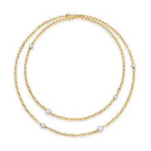 Load image into Gallery viewer, DY Madison Pave Bead Station Necklace in 18K Yellow Gold with Diamonds, 3mm