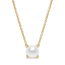 Load image into Gallery viewer, Pearl Classics Necklace in 18K Yellow Gold with Diamonds, 6.5mm