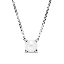 Load image into Gallery viewer, Pearl Classics Necklace in Sterling Silver with Diamonds, 6.5mm