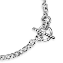 Load image into Gallery viewer, DY Mercer Toggle Chain Necklace in Sterling Silver with Diamonds, 8mm