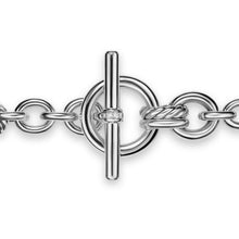 Load image into Gallery viewer, DY Mercer Toggle Chain Necklace in Sterling Silver with Diamonds, 8mm