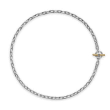 Load image into Gallery viewer, DY Madison Toggle Chain Necklace in Sterling Silver and 18K Yellow Gold