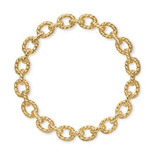 Load image into Gallery viewer, Sculpted Cable Oval Link Necklace in 18K Yellow Gold, 18mm