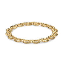 Load image into Gallery viewer, Sculpted Cable Oval Link Necklace in 18K Yellow Gold, 18mm