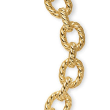 Load image into Gallery viewer, Sculpted Cable Oval Link Necklace in 18K Yellow Gold, 18mm