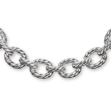 Load image into Gallery viewer, Sculpted Cable Oval Link Necklace in Sterling Silver, 18mm