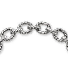 Load image into Gallery viewer, Sculpted Cable Oval Link Necklace in Sterling Silver, 18mm