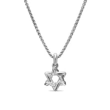 Load image into Gallery viewer, Star of David Pendant Necklace in Sterling Silver, 9.6mm