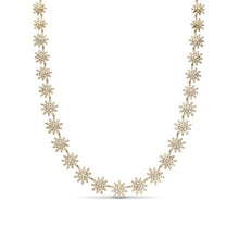 Load image into Gallery viewer, Starburst Tennis Necklace in 18K Yellow Gold with Diamonds, 12.5mm