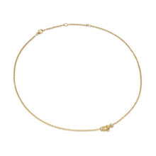 Load image into Gallery viewer, Petite Buckle Necklace in 18K Yellow Gold with Diamonds, 16.2mm