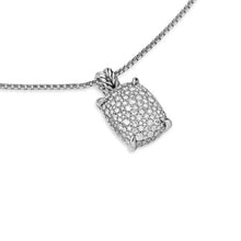 Load image into Gallery viewer, Chatelaine Elongated Pendant Necklace in Sterling Silver with Diamonds, 19mm