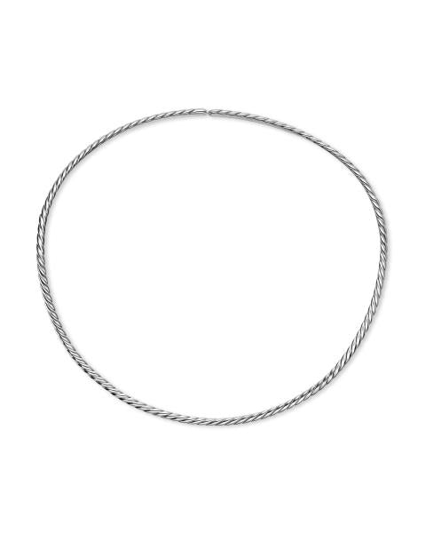Sculpted Cable Flex Necklace in Sterling Silver, 3.5mm – Royal