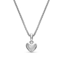 Load image into Gallery viewer, Petite Puffy Cable Heart Necklace in Sterling Silver, 7.4mm