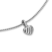 Load image into Gallery viewer, Petite Puffy Cable Heart Necklace in Sterling Silver, 7.4mm