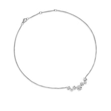 Load image into Gallery viewer, Starburst Cluster Necklace in Sterling Silver with Diamonds, 15.5mm