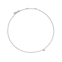 Load image into Gallery viewer, Petite Starburst Station Necklace in Sterling Silver with Diamonds, 7mm