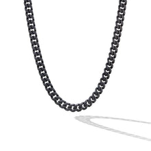 Load image into Gallery viewer, Curb Chain Necklace in Black Titanium, 8mm
