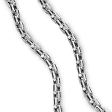 Load image into Gallery viewer, Streamline Link Necklace in Sterling Silver with Black Diamonds, 5.5mm