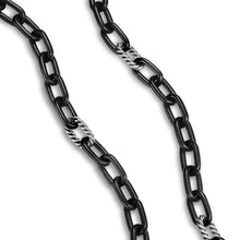 Load image into Gallery viewer, DY Madison Chain Necklace in Black Titanium with Sterling Silver, 8.5mm