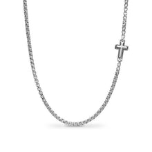 Load image into Gallery viewer, Cross Station Necklace in Sterling Silver, 3.6mm