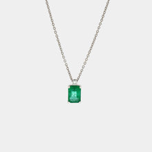 Load image into Gallery viewer, Royal Estate 14K White Gold Emerald Necklace