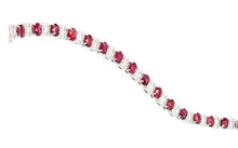 Load image into Gallery viewer, Royal Collection 18K White Gold Ruby & Diamond Tennis Bracelet