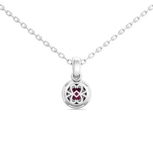 Load image into Gallery viewer, Martin Flyer 14K White Gold 0.63 ct Ruby with 0.13 ct Diamond Necklace