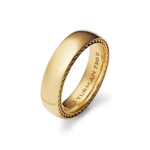 Load image into Gallery viewer, Streamline Band Ring in 18K Yellow Gold, 6mm