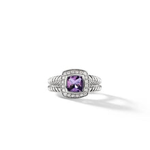Load image into Gallery viewer, Petite Albion Ring in Sterling Silver with Amethyst and Diamonds, 7mm