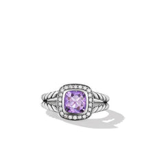 Load image into Gallery viewer, Petite Albion Ring in Sterling Silver with Amethyst and Diamonds, 7mm