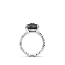 Load image into Gallery viewer, Chatelaine Ring in Sterling Silver with Black Onyx and Diamonds, 11mm