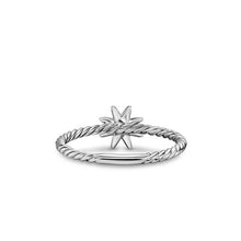 Load image into Gallery viewer, Petite Starburst Ring in Sterling Silver with Diamonds, 7.2mm