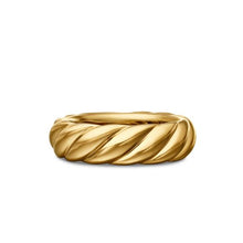 Load image into Gallery viewer, Sculpted Cable Band Ring in 18K Yellow Gold, 6mm