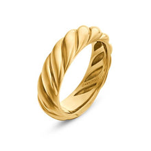 Load image into Gallery viewer, Sculpted Cable Band Ring in 18K Yellow Gold, 6mm