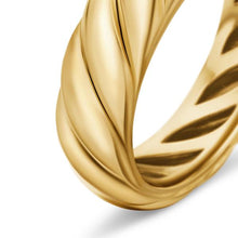 Load image into Gallery viewer, Sculpted Cable Band Ring in 18K Yellow Gold, 6mm