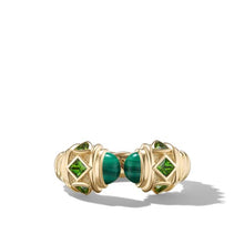 Load image into Gallery viewer, Renaissance Color Ring in 18K Yellow Gold with Malachite and Chrome Diopside