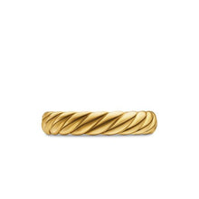 Load image into Gallery viewer, Sculpted Cable Band Ring in 18K Yellow Gold, 4.6mm
